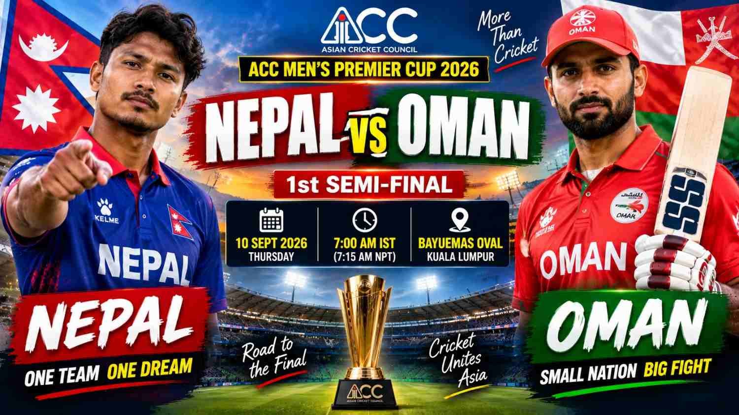 nepal vs oman 2026: Latest News, Semi-Final, Live Score, Schedule, Squads and Live Streaming