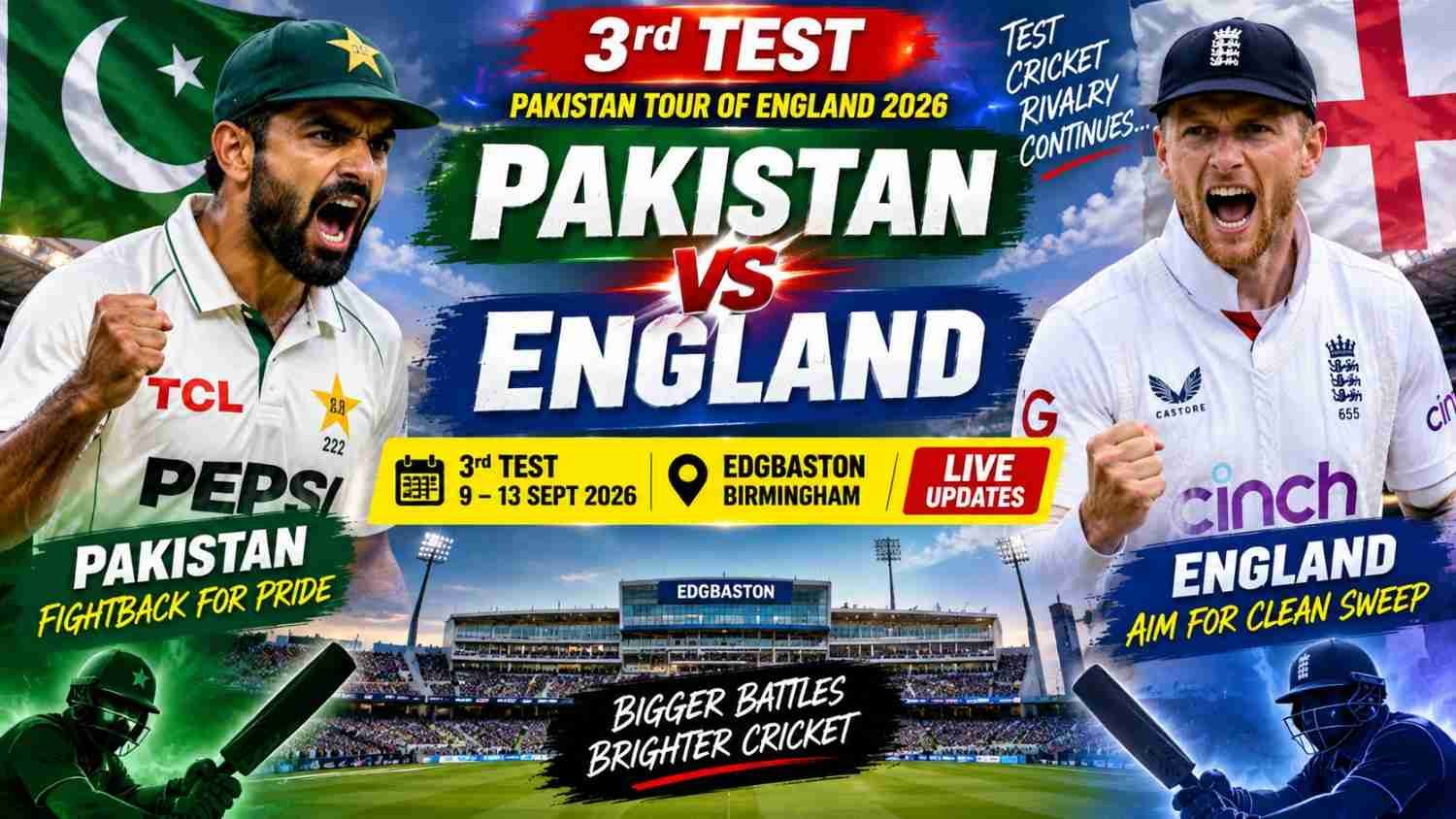 pakistan vs england 2026: Latest News, Live Score, Schedule, Results, Squads and Complete Details